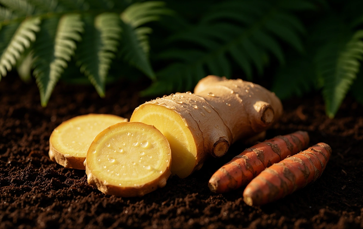 Botanical details of Indonesian ginger and turmeric