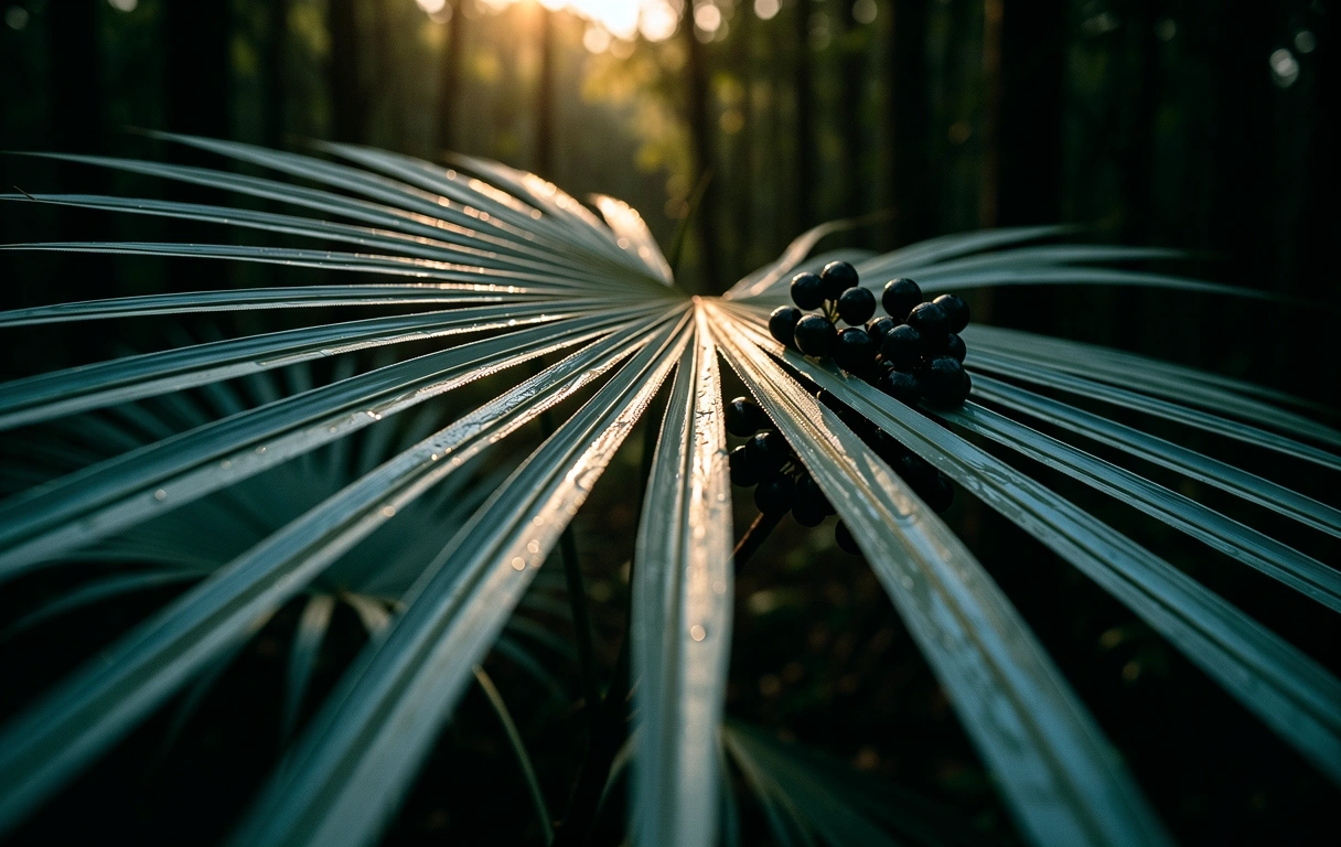 Morning dew on tropical flora